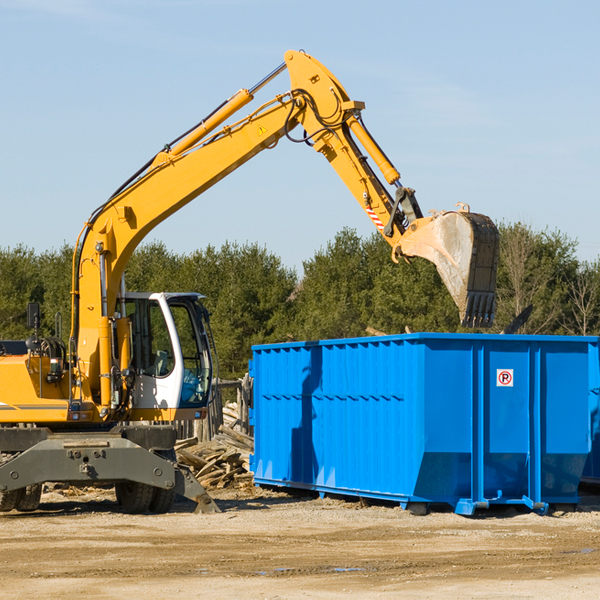 are there any restrictions on where a residential dumpster can be placed in Potter